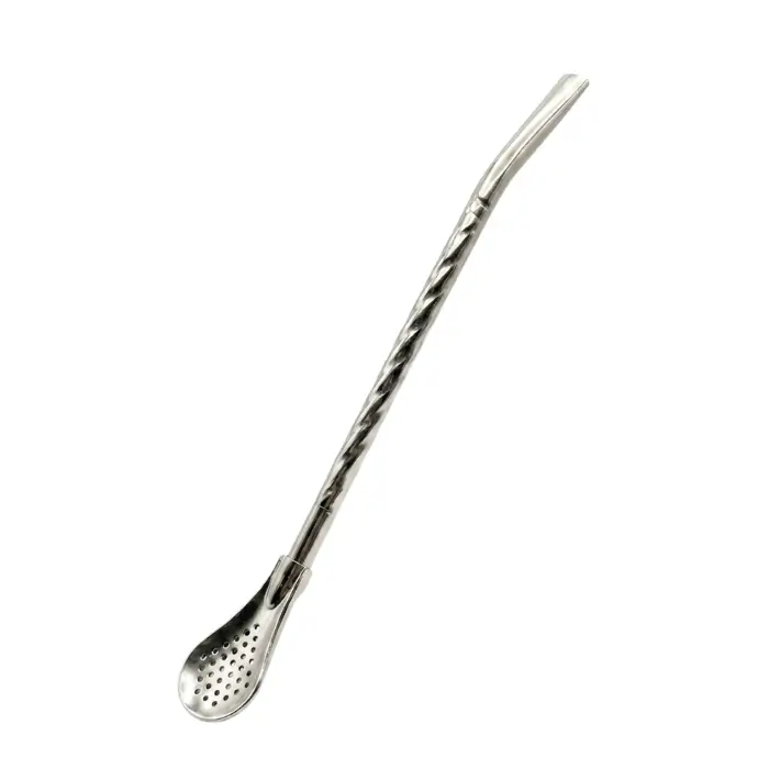 Bombilla Rosario do yerba mate 19 cm – Srebrna INOX.webp