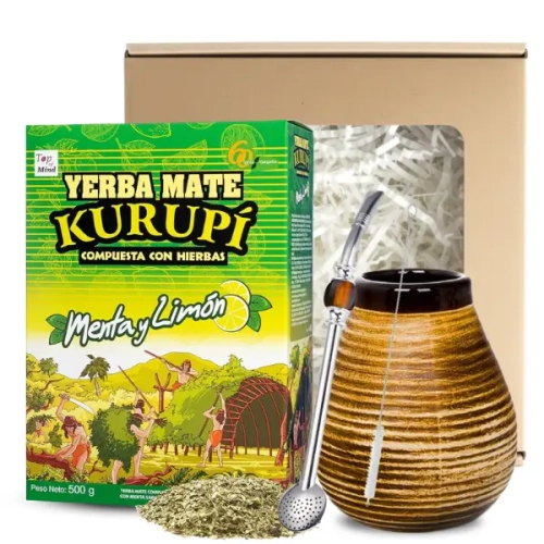 Paragwajski Zestaw Prezentowy Yerba Mate Kurupi i Akcesoria.webp