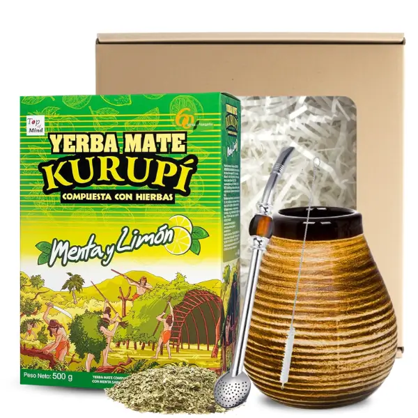 Paragwajski Zestaw Prezentowy Yerba Mate Kurupi i Akcesoria.webp