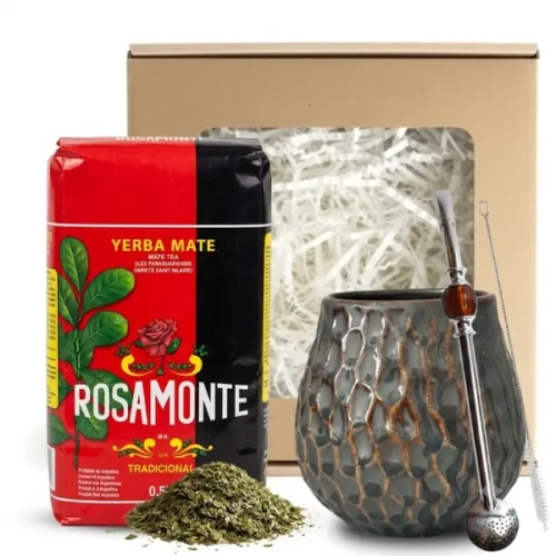 Zestaw Prezentowy Yerba Mate Rosamonte Tradicional + Matero i Bombilla.webp