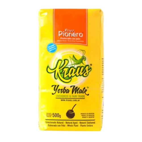 Yerba Mate Kraus Pionero Elaborada Con Palo 0,5kg.webp