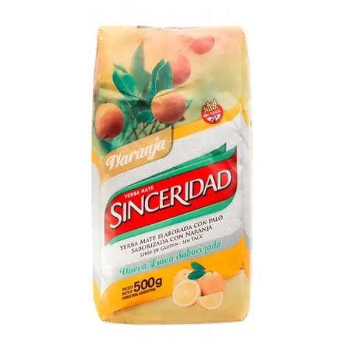 Yerba Mate Sinceridad Naranja (Pomarańczowa) 500g.webp