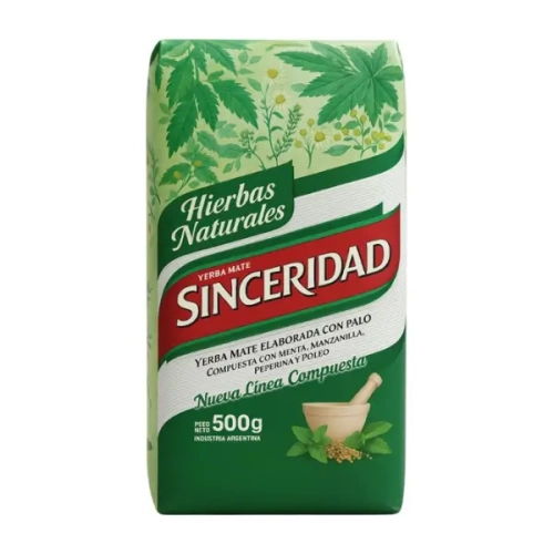 Yerba Mate Sinceridad Hierbas Naturales (Ziołowa) 500g.webp