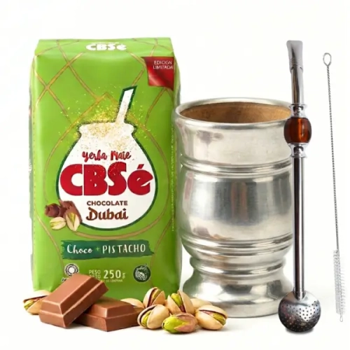 Yerba Mate CBSe Dubajska Czekolada + Matero Palo Santo i Bombilla.webp