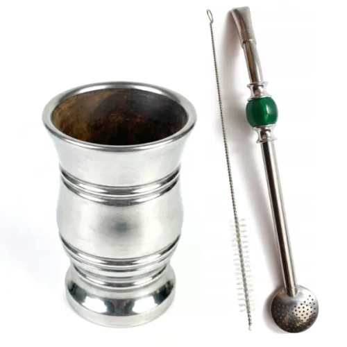 Zestaw Yerba Mate Matero Palo Santo 250ml + Bombilla Bomba + Szczoteczka.webp