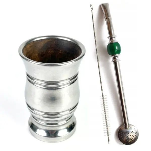 Zestaw Yerba Mate Matero Palo Santo 250ml + Bombilla Bomba + Szczoteczka.webp