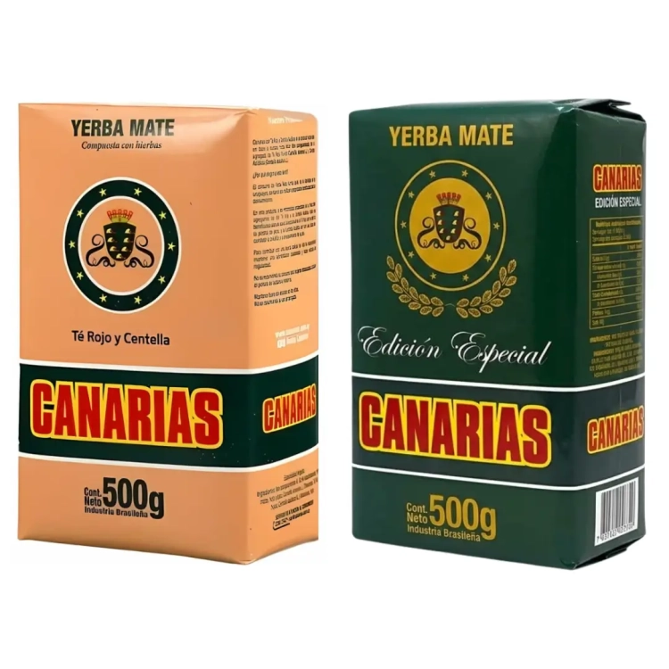 Zestaw Canarias Yerba Mate - Rojo Centella + Seleccion Especial 2x500g = 1kg.webp