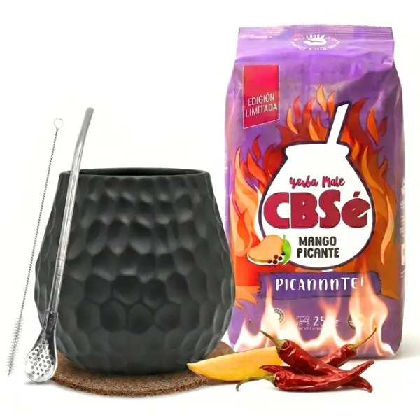 Zestaw na start Yerba Mate CBSe Mango Pikantna + Matero Bombilla.webp