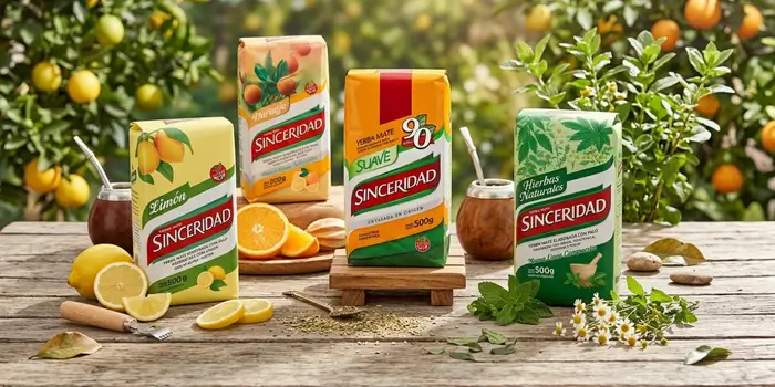 Produkty Yerba Mate Sinceridad: Limon, Naranja, Suave i Hierbas